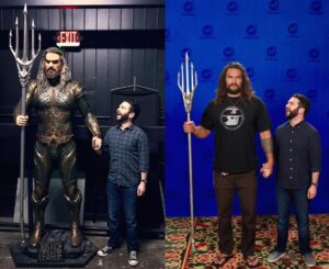 Samm Levine Instagram - When you’re too nervous to meet someone, so you rehearse for months in advance. Practice makes perfect, folks. #MyAquamanAndMe
