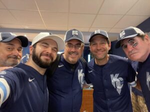 Samm Levine Instagram - After three long years, @BigSlickKC is back, baby!! We’re all dressed up and ready for a little softball in this charming and reliable Kansas City heat and humidity! #JewSweat #BigSlickKC