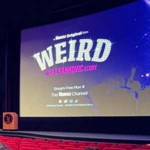 Samm Levine Instagram - An amazing night seeing ‘Weird: The Al Yankovic Story’ - and now you can too! FOR FREE! It’s available NOW on the Roku Channel (which is a FREE app and website)! Did I mention it’s FREE?!

The movie is hysterically funny - and do yourself a favor by watching it with the largest group of friends you can. @alfredyankovic, @erockappel, #DanielRadcliffe & #EvanRachelWood absolutely knocked it out of the park! And it’s chock-full of glorious Easter eggs for longtime fans! It’s honestly the hardest I’ve laughed since the world fell apart! Thank you for FINALLY sharing your story, Al!
.
.
#WeirdTheAlYankovicStory #TheRokuChannel #FunnyOrDie