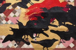 Sanford Biggers Instagram - 🚨Slow Murder… coming soon🚨 

Via @marianneboeskygallery “Marianne Boesky Gallery is pleased to present Meet Me on the Equinox, a solo exhibition of new work by New York-based conceptual artist Sanford Biggers. Biggers's third solo exhibition with the gallery, Meet Me on the Equinox features new works from the artist's quilt-based Codex series, sculptural Chimera series, and a site-specific anamorphic drawing. A foray into the origin of myth and the malleability of historical narrative, the exhibition blurs the boundaries between seemingly disparate elements of Biggers's practice as the convergence of pattern, material, and allegory sets the stage for the creation of novel, discordant, and subjective mythologies.
Sanford Biggers: Meet Me on the Equinox will be on view in New York September 7 - October 14.” 

Slow Murder, 2023, antique quilts, assorted textiles, mixed media

#studiosanfordbiggers #quilting #history #codex #equinox #MarianneBoeskyGallery