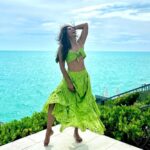 Sangita Patel Instagram - One of my fav Fashion moment 🥰 Pretty awesome we got to get all dressed up for our dinner dates while eating delicious meal that we shared and talking for HOURS, to the point they would say, umm it’s closing time 🥰 It seems we all like dessert! Last few days in Turks and Caicos taking it all at @wymaraturks 🥰 Vibrant dresses from @revelleshop - so fun! #turksAndCaicos #GirlsTrip #MiniVacay Write a caption... Wymara Turks and Caicos