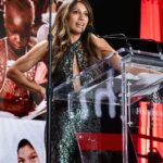 Sangita Patel Instagram - HOSTING in a sequin jumper 🪩 Bathroom breaks I needed help with the zipper and tie but how cute, 95 bucks! Umm, Caption the second photo 😂 It’s has to do with me playing matchmaker for Maria on STAGE 😂, she is going to kill me! Hey, if you know me, when you give me a mic anything can happen 🤷🏽‍♀️ War child is close to my heart ❤️ thank you for what you do ❤️ #LoveToEntertain #Hosting #jumpsuit