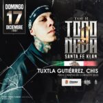 Santa Fe Klan Instagram – Tuxtla ! 🔥Nos vemos mañana locos!! 
Se va armar el fieston machin carnales, la ultima del año 🔥🚀🌎 se llevan sus banderas de México 🇲🇽
Arriba la Santa! 🙌🏻🙌🏻 
#TodoYNadaTour Tuxtla Gtz Chiapas