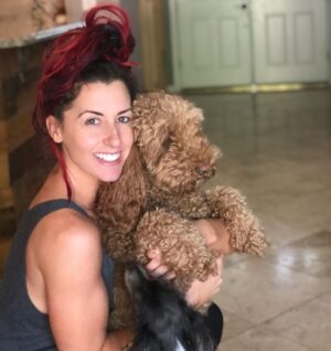Santana Garrett Instagram - I WOOF you guys. 💙✨🐶

(Swipe to the last photo) 😂

#nationaldogday #dog #dogs #internationaldogday #daschund #goldendoodle
