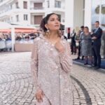 Sapna Choudhary Instagram - Nothing to say, just had the best time in france 🤍 Still can’t get enough of the memories and the magic it holds! Wearing @bharti_aashna_official Mua : @achal_the_creative_artist #sapnachoudhary #thankgodforeverything