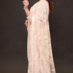 Sapna Choudhary Instagram - Music is life. That's why our hearts have beats. 🦋 Wearing @odhniworld #sapnachaudhary #desiqueen #trending #positivevibes #saree #thankgodforeverything