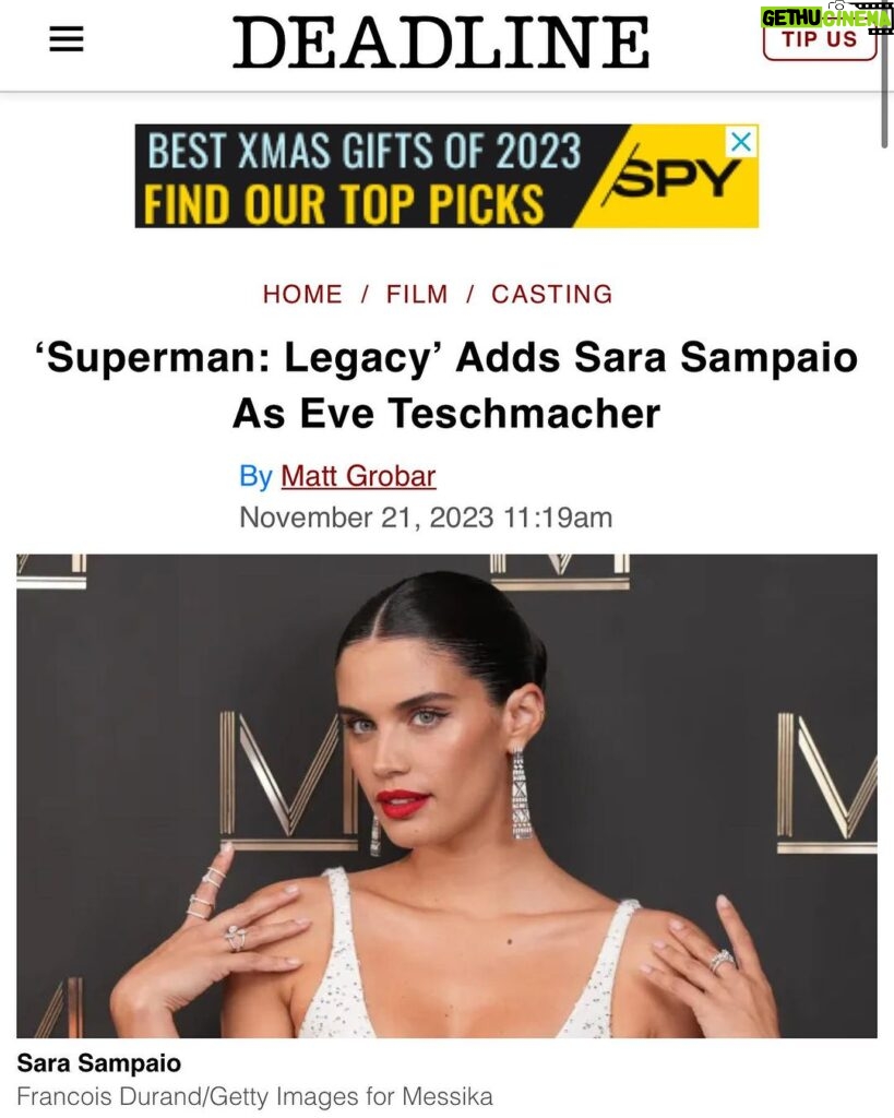 Sara Sampaio Instagram - I can finally share the best news ever! It doesn’t even feel real! Thank @jamesgunn for trusting me with Eve! 🥹 @wbpictures #supermanlegacy
