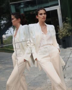 Sara Sampaio Instagram - This suit 😍😍😍 @ysl at @stivali_lisboa styled by @luisborgesoficial 🤍 📸 @joaomcatarino_