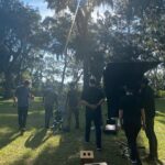 Sarah Grey Instagram - The Accursed week 1 Ft a cutie sneaking video @theaccursedmovie #theaccursed Savannah, Georgia