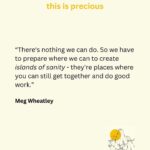 Sarah Wilson Instagram - This episode with Meg Wheatley has ignited the most wonderful conversation on my @substackinc with people who (like you?) are tired of all the infighting, false hope and sad principles for living that seems to be going on in Meta forums. I have never seen anything like it. Come join us. Link in bio and stories.