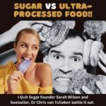 Sarah Wilson Instagram - What is the ultimate culprit, sugar or ultra-processed foods? @doctorchrisvt and I have needed to meet for more than a decade - to chat this quandary and stacks more, rapid-fire, agreeing and disagreeing. We finally do in a roller-coasting #wild episode. Soooo much fun! Chris is a London infectious diseases specialist known for his popular BBC health TV programs that he hosts with his identical twin brother (including the kid’s series Operation Ouch; they’ve won two BAFTAs). In his recent bestseller Ultra Processed People: Why Do We All Eat Stuff That Isn’t Food…and Why Can’t We Stop? he exposes how junk food is making us fat and sick, destroying the planet, eradicating traditional cultures, shrinking our faces and making us infertile. We talk about why Pringles are “crack in a cardboard tube”, why he thinks sugar and a lack of exercise is not the problem (!) and instead how the issue is the fact Big Food does NOTHING BUT refine their “profit-making product” to make us more perfectly addicted to it and to eat greater quantities. We also cover how to spot the worst food offenders and how the best fix for beating weight gain is to turn addiction into disgust. Episode linked in bio and available wherever you enjoy your podcasts 🎧✌🏼 #wildwithsarahwilson #podcast #ultraprocessedfoods #iquitsugar #chrisvantulleken