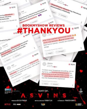 Saras Menon Instagram - A small film with big dreams
An audience’s support was all we needed
For this team to go mainstream😍🙏

Also that figure in green is me 👻

Credits : 
Slide 3 - Indian express 
Slide 4 - The Hindu 
Slide 7 - @itisprashanth 
@sakthifilmfactory @svccofficial #BVSNPrasad @praveendaniel @goldenarrow_studios_official @thetarunteja 
@iamvasanthravi @vimraman @muralidarans @sarasmenon @udhaya_deep @actor_malina @ivijaysiddharth @edwinsakay @venkat_raajen @artdirectordonbala @sync.cinema @donechannel1 @vamsikaka @gopi_bridal_makeovers