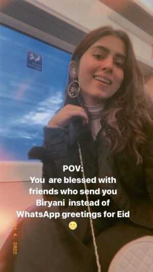 Saras Menon Instagram - Eid Mubarak ✨Dedicated to those friends who send us biryani and also educate us on the cultural significance of this day 🌙  May kindness, patience, and love be yours on this day!