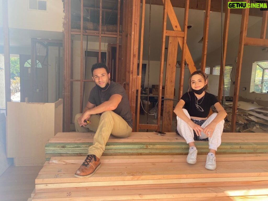 Sasha Clements Instagram - It’s been busy! Took a break from social media to reset and focus on everything we have going on. Our home reno is halfway there! This was after 10 hours of knocking everything down to the beams 🥵We were able to see that our entire house was missing insulation 😀👍🏼 So my complaints about being freezing were warranted @corbinbleu! So excited to be closer to the finish line. 2020 felt like we had planted a bunch of seeds. 2021 we watched them sprout. I cannot wait to see them bloom in 2022!!! 🛠🏡