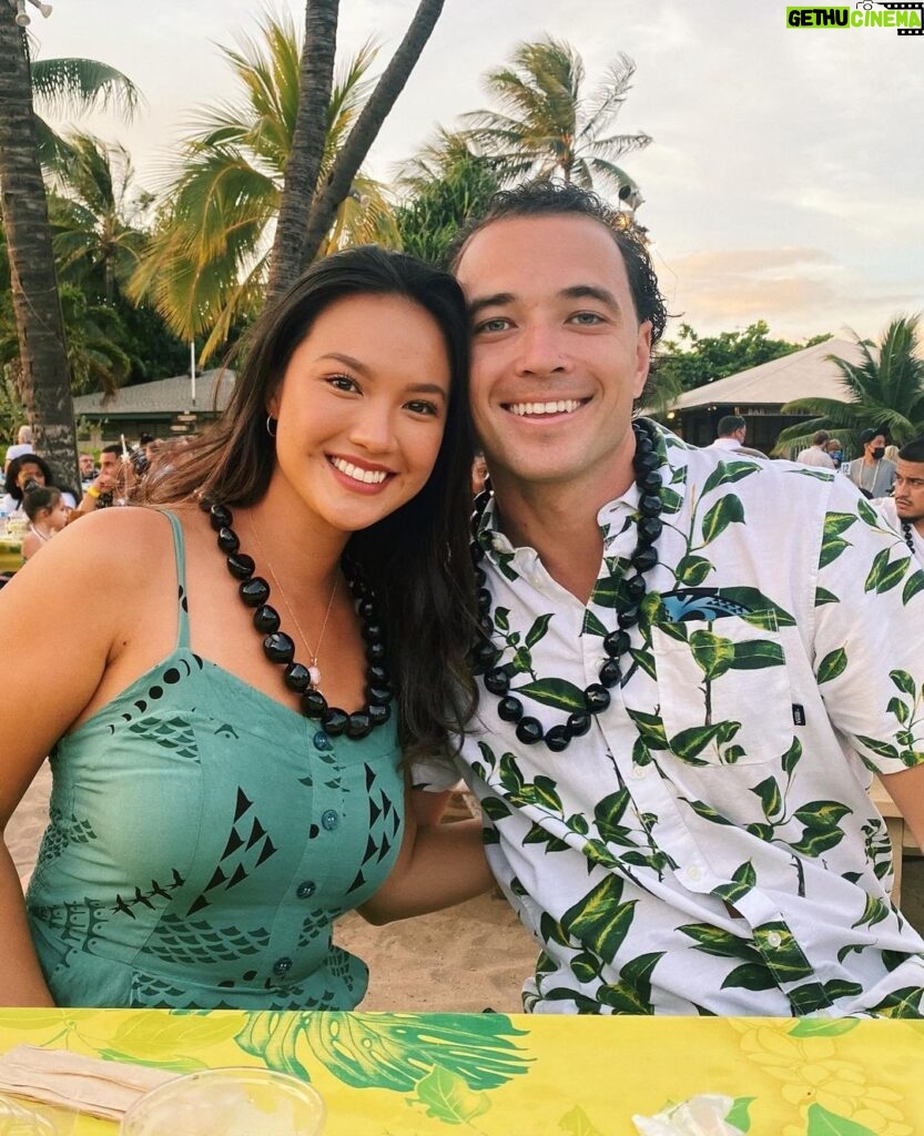 Sasha Clements Instagram - Finally getting the hang of the Shaka sign! Corbin said I’ve been holding it up too high making it look like I was saying “call me!” 🤦🏻‍♀️ Anyway here’s us at @germainesluau which was a beautiful way to celebrate the end of our Hawaii shoot❤️ Mahalo for having us! 🤙🏼 Germaine's Luau and Special Events