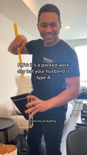 Sasha Clements Instagram - Pro tip: find a man who stress cleans and looks cute in slippers 

 #stresscleaning #husbandcleaning #corbinbleu #marriedlife #corbinandsasha #corbincleaning #husbandandwife #dusting