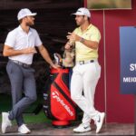 Scott Eastwood Instagram - Just two dudes drinking wine and trying to putt…. Had fun at TPC Sawgrass and The PLAYERS Championship thanks to @MeiomiWines #21+ #MeiomiPartner. Got in some putting practice and challenged @matthew_wolff5 at Meiomi's Sip & Swing simulator. Win or lose, I'm celebrating with a glass of Pinot Noir #mymeiomi
