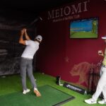 Scott Eastwood Instagram - Just two dudes drinking wine and trying to putt…. Had fun at TPC Sawgrass and The PLAYERS Championship thanks to @MeiomiWines #21+ #MeiomiPartner. Got in some putting practice and challenged @matthew_wolff5 at Meiomi's Sip & Swing simulator. Win or lose, I'm celebrating with a glass of Pinot Noir #mymeiomi