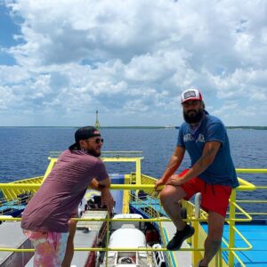 Scott Eastwood Instagram - Missing summer.  Missing Great times with good friends. @jonahs__kitchen and I on a ferry in Mexican waters.  Now I’m freezing 🥶 getting ready to shoot this movie.