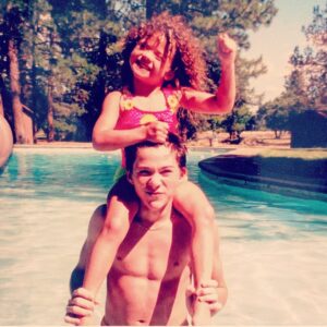 Scott Eastwood Instagram - Happy belated 4th of July.  Tried to stay off phone yesterday. Here’s an oldie probably around the 4th of July.  My little sister ripping my hair out!!!!