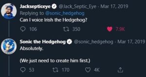 Seán McLoughlin Instagram - Keep an eye one the Sonic twitter tomorrow! 👀☘️