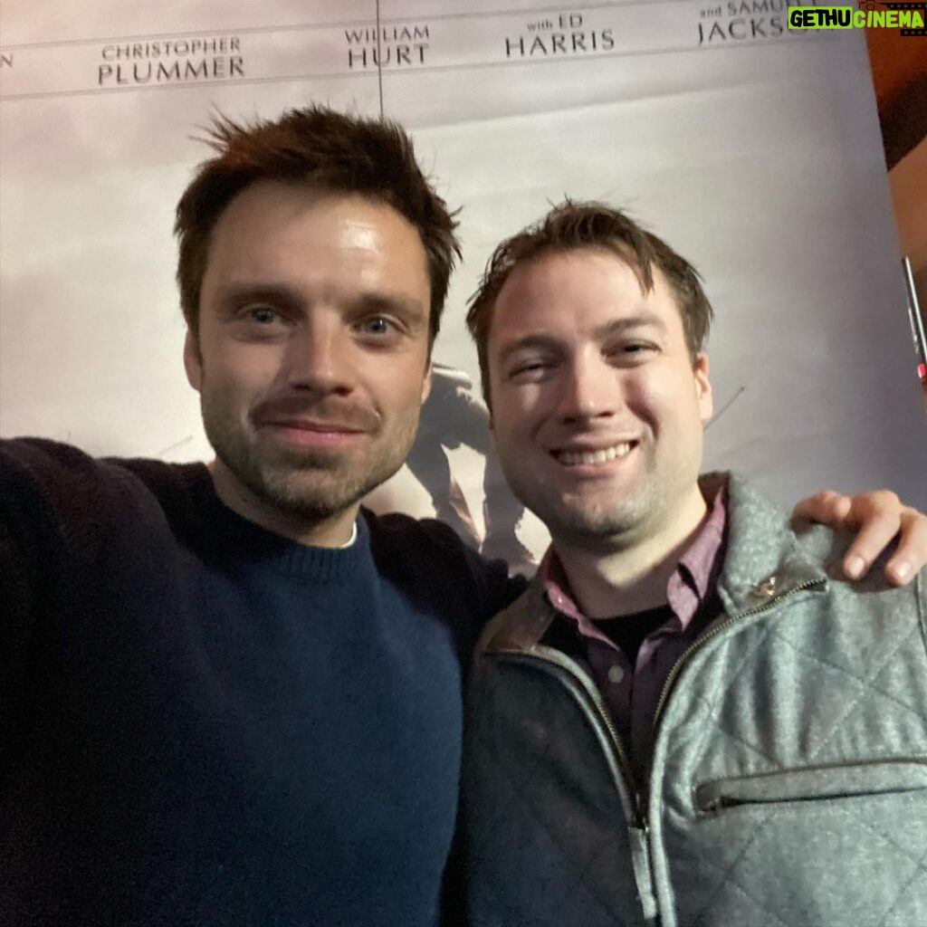 Sebastian Stan Instagram - Just wanna take a moment to thank these heroes for coming to support our film @tlfmfilm Saturday. These men have seen more then I could ever imagine. Their stories shook and humbled me to the core. We are privileged and very lucky to have been blessed by such furiously courageous souls. It was an honor to stand next to them on Saturday and I have nothing but the utmost respect for their hard work and dedication. In order of the photos... 1)York Kleinhandler, Chief Army National Guard Special Forces Warrant Officer and former US Marshal 2)Jack Eubanks, US Marine Corps 3)Everett Weston, US Army, President and founder of Operation Heal Our Heroes 4)Sal Taylor, NYPD, President of the NYPD Marine Corps Association 5)Mike Hyland, FDNY, Gary Sinise Foundation 6)Mike Brown, veteran and doctor, (brother was a Vietnam veteran and highly-decorated FDNY Captain Patrick Brown who perished on 9/11. Mike was also FDNY present at 9/11) and Paul Cotilo, Vietnam veteran. 7)Danny Prince, FDNY and US Navy veteran, Gary Sinise Foundation 8) Group photo (all Navy): Shane Crowell, Jeff Aldridge, Steve Keeler, Mark Dimayuga. 9) US Army Sergeant Brian Shaw and USAF Senior Airman Matt Burda. Brian did two tours in Iraq. Matt did one tour in Iraq and one in Afghanistan. SPECIAL THANKS TO: Donna and Laura, Tenth and Pike Shop and Rob and Joe owners of #GreenwichTavern in TriBeCa for hosting us for the day. AND LASTLY... My friend 10) @mdceleste THANK YOU for everything that you do. None of this would have been possible without you. Your unwavering passion and 150% commitment to everything that you do, blows me away. I’m thankful we’ve met and for the great example that you are in my life. 🙏🏻🙏🏻🙏🏻