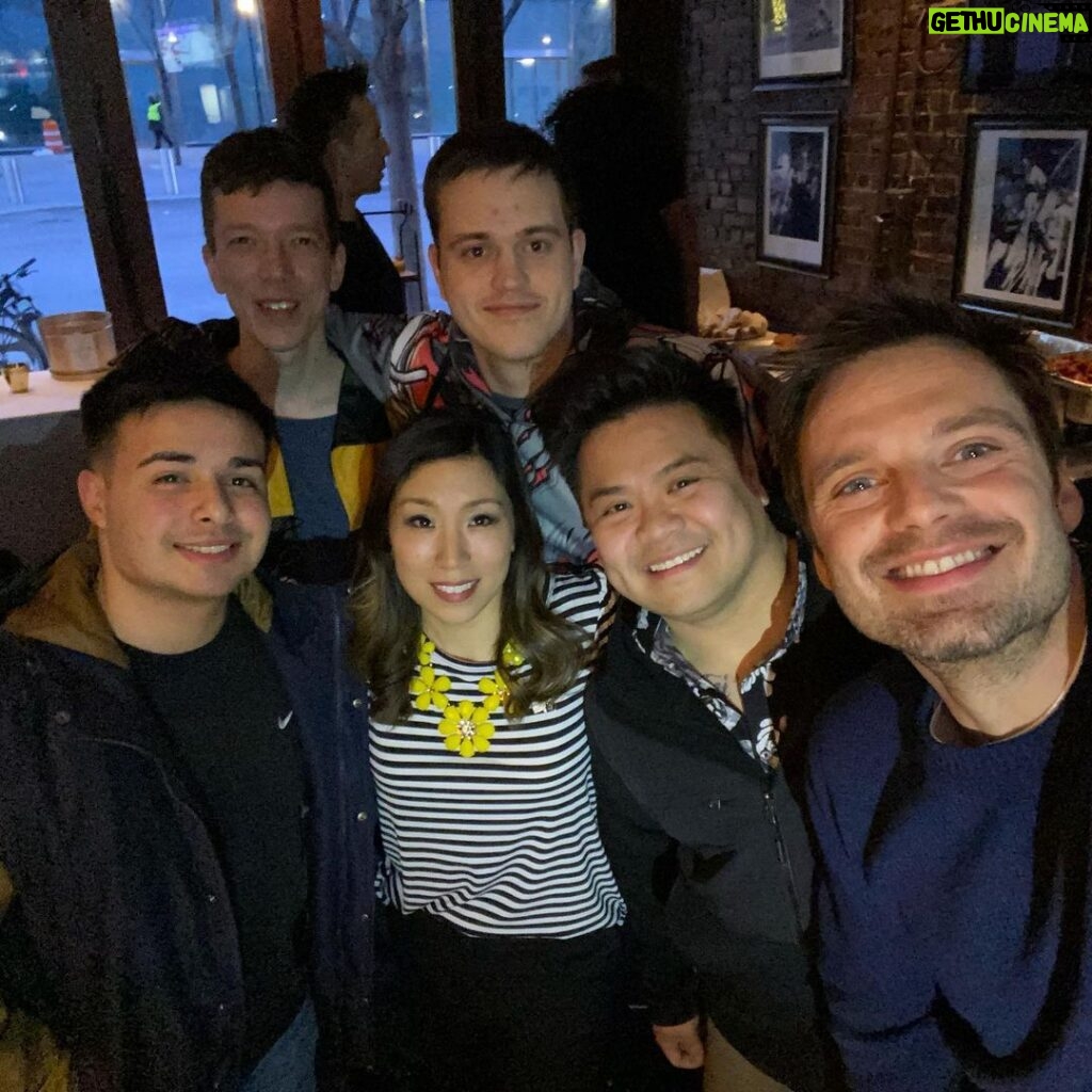 Sebastian Stan Instagram - Just wanna take a moment to thank these heroes for coming to support our film @tlfmfilm Saturday. These men have seen more then I could ever imagine. Their stories shook and humbled me to the core. We are privileged and very lucky to have been blessed by such furiously courageous souls. It was an honor to stand next to them on Saturday and I have nothing but the utmost respect for their hard work and dedication. In order of the photos... 1)York Kleinhandler, Chief Army National Guard Special Forces Warrant Officer and former US Marshal 2)Jack Eubanks, US Marine Corps 3)Everett Weston, US Army, President and founder of Operation Heal Our Heroes 4)Sal Taylor, NYPD, President of the NYPD Marine Corps Association 5)Mike Hyland, FDNY, Gary Sinise Foundation 6)Mike Brown, veteran and doctor, (brother was a Vietnam veteran and highly-decorated FDNY Captain Patrick Brown who perished on 9/11. Mike was also FDNY present at 9/11) and Paul Cotilo, Vietnam veteran. 7)Danny Prince, FDNY and US Navy veteran, Gary Sinise Foundation 8) Group photo (all Navy): Shane Crowell, Jeff Aldridge, Steve Keeler, Mark Dimayuga. 9) US Army Sergeant Brian Shaw and USAF Senior Airman Matt Burda. Brian did two tours in Iraq. Matt did one tour in Iraq and one in Afghanistan. SPECIAL THANKS TO: Donna and Laura, Tenth and Pike Shop and Rob and Joe owners of #GreenwichTavern in TriBeCa for hosting us for the day. AND LASTLY... My friend 10) @mdceleste THANK YOU for everything that you do. None of this would have been possible without you. Your unwavering passion and 150% commitment to everything that you do, blows me away. I’m thankful we’ve met and for the great example that you are in my life. 🙏🏻🙏🏻🙏🏻