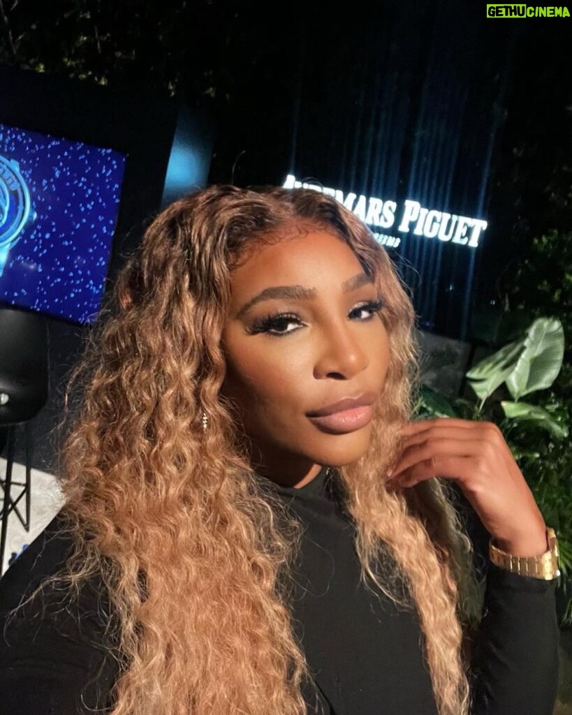 Serena Williams Instagram - T’was another beautiful evening with @audemarspiguet ✨ they never cease to amaze me and I’m forever proud to be a member of the #AP family. #Starwheel Photo Credit: Dave Kotinsky / @gettyimages