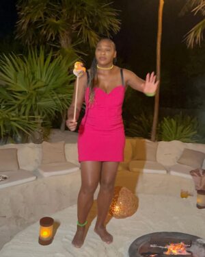 Serena Williams Instagram - Loving my baby bride to be so much. So much I thought I was Selena for a moment and not Serena. I could never do her justice. All grown up. 🥺🥰@justusssb_ fun thanks  @chablemaroma and #chablehotels #justusthebride #foundhermainsqueeze #Jutusbridetribe
