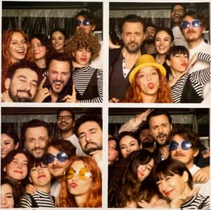 Serkan Altunorak Instagram - one fine/fun nite!🥂 @meliksahtas @ezomola @aysegulkaracan @kucukrezalet ❤️