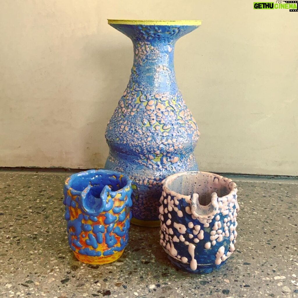 Seth Rogen Instagram - I made this vase and these ashtrays.