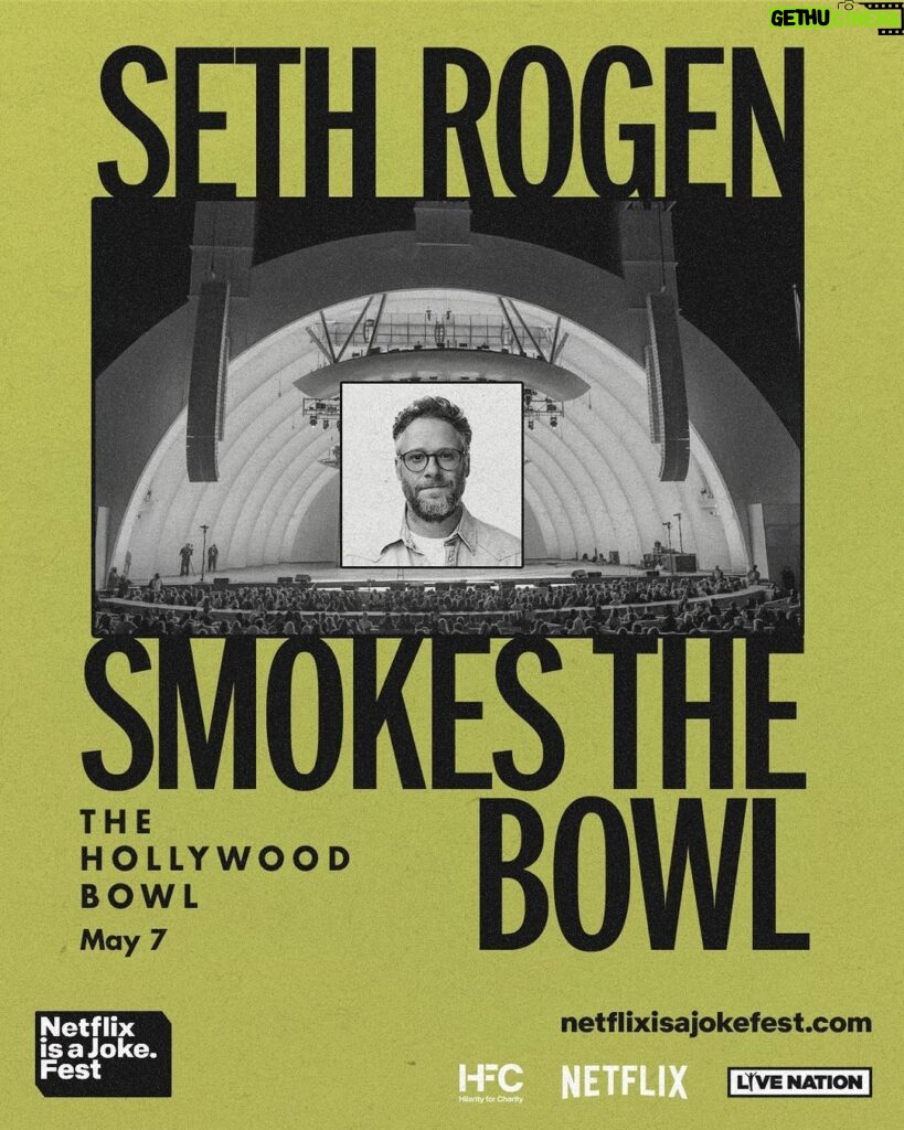 Seth Rogen Instagram - They gave me a whole fucking show at the HOLLYWOOD BOWL for the @netflixisajoke festival. It’s gonna be wild and wonderful and I’m trying to get Pink Floyd’s pig. Tix on sale Friday!