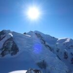 Shalom Brune-Franklin Instagram - I may have had to choose between operating my camera or feeling my fingers, but wow it was worth it. It’s always magic hour on Mont-Blanc 🏔❄️