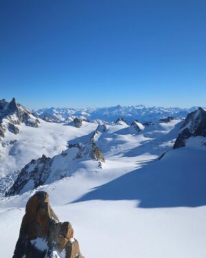 Shalom Brune-Franklin Instagram - I may have had to choose between operating my camera or feeling my fingers, but wow it was worth it. It’s always magic hour on Mont-Blanc 🏔❄️