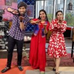 Shambhavy gurumoorthy Instagram - Ranjithamae vibes on fire 🔥 With my favourite singer @manasimm #trendingreels #vannakkamtamizha #instagood #instamood #tamilcinema #telugucinema #varisu #varisusong #tamilsongs #suntv #geminitv #thalapathyvijay #singermanasi #ranjithamey #ranjithamesong