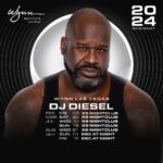 Shaquille O'Neal Instagram - @DJDiesel returns for his 2024 Wynn Nightlife residency. Don’t miss out on the unstoppable nights at #XSLasVegas and #EncoreBeachClubatNight! Wynn Las Vegas