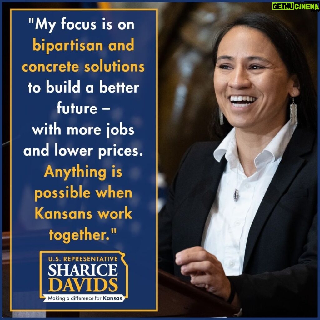 Sharice Davids Instagram - Kansans need concrete and bipartisan solutions to address the issues they're facing.