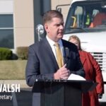 Sharice Davids Instagram - As the trucking industry continues to face a driver shortage, training and retaining drivers is imperative so we can unstick our supply chain. I’ve continued to support Kansas workers and was glad to bring @secmartywalsh to #KS03 to see the great things happening here. Video credit: @thekansascitystar