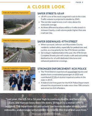 Sharice Davids Instagram - One Kansan loses their life every 20 hours to a motor vehicle accident.

Yesterday, I released a report on how the bipartisan infrastructure law invests in safer streets, safer sidewalks, and stronger enforcement to reverse this trend and save lives. Swipe to read the full report.