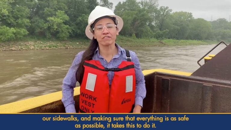 Sharice Davids Instagram - We’re building new roads every day here in Kansas, helping folks get to work and school safer and faster. BUT where do these needed materials come from? To find out, I went on a tour of the Missouri River dredging operation. Watch to learn more!