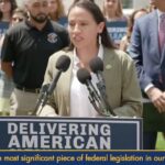 Sharice Davids Instagram - All Kansans deserve a good-paying job to support their families and contribute to our local economy. Thanks to legislation I supported last year, I just helped announce record clean energy job growth in #KS03! I'll continue focusing on building upon these successes and making life easier for hard-working Kansans.