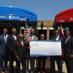 Sharice Davids Instagram - The U.S. Department of Transportation just announced new bipartisan infrastructure law investments for clean energy buses in the KC metro region! Rep. Emanuel Cleaver II and I were with RideKC today to celebrate the impact these funds will have in our community.
