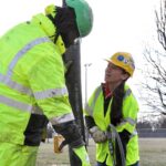 Sharice Davids Instagram - The way I see it, the best way to make sure the bipartisan infrastructure law is working for Kansas is to put in the work myself. 📸On the job improving K-10 highway K10