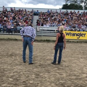 Shaun Johnston Instagram - A little friendly competition never hurt nuthin’, right? Except my entire body! Here’s my Push Ups contest with Heartland wrangler Jeri Duce at last week’s Super Fan Fun Day. Thanks y’all. Sj