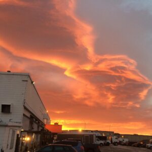 Shaun Johnston Instagram - G’Mornin’ from the studio. Our ‘Amber’ Sky. Sj