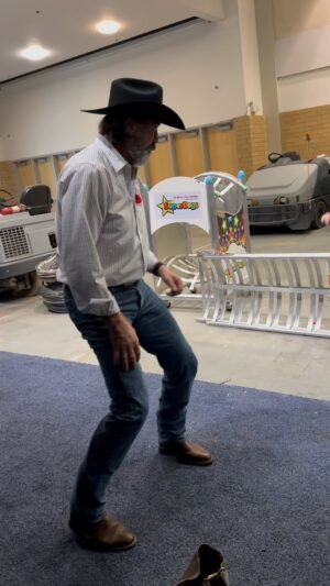 Shaun Johnston Instagram - Had a super fun day at the Royal Winter Fair. Said hello to a ton of wonderful people, played a couple tunes, sang a song with Amber, and did a trick with Super Dog performer, ‘Clover’. Super dog Clover and her super handler, Ella, were the celebrities in THIS movie. Sj @theroyalfair