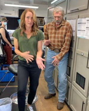Shaun Johnston Instagram - It’s Disco Friday in the Hair and Makeup Trailer. Throw in a dance lesson with Michelle Nolden and it turns into magic! Sj @official_heartlandoncbc #hlinprod
