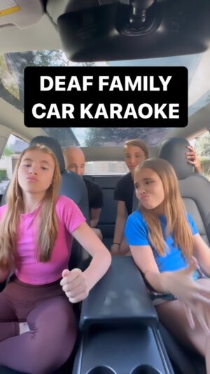 Shaylee Mansfield Instagram - An impromptu car karaoke with my Deaf parents and hearing sister. Now, y’all can throw out the assumption that Deaf people can’t sing! They certainly can with their hands and soul. It also helps that we have “Caraoke” in our car to easily follow the lyrics on the screen. The words will turn blue when it’s time to sing (sign in our case) along.  And you’ll see that not all of us sign the exact same way (but has similar meaning), that’s the beauty of sign language.

We don’t own the rights to this music.