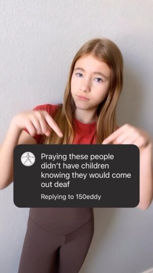 Shaylee Mansfield Instagram - Y’all have NO IDEA how many times people think like this or have said that to Deaf people. How we shouldn’t give birth to Deaf babies. That we shouldn’t even be parents because “we can’t hear.” And it goes on… Now, I have something to say… people who’ve said this and think like this shouldn’t be having children at all.