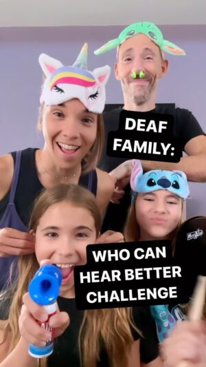 Shaylee Mansfield Instagram - ⚠️ Loud sound! Are you ready to watch “Who can hear better?” challenge that my Deaf family got into?!? 🔉💥📢 This challenge proves that not all Deaf people hear the exact same way or hear absolutely nothing. There are different types of hearing loss. And the most important thing - we don’t care if we can hear better or not. 

(FYI: The challenge was done with all of our consent.)